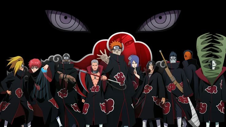 Naruto Akatsuki members showcasing their unique powers and abilities